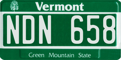 VT license plate NDN658
