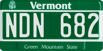VT license plate NDN682