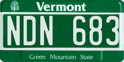 VT license plate NDN683
