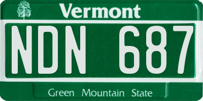 VT license plate NDN687