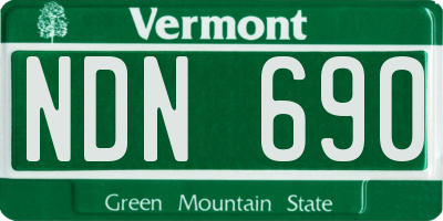 VT license plate NDN690
