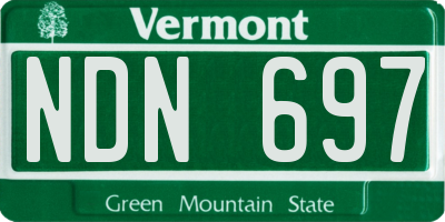 VT license plate NDN697