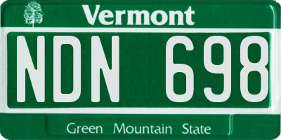 VT license plate NDN698
