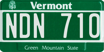 VT license plate NDN710