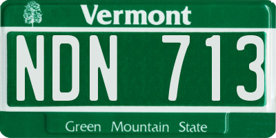 VT license plate NDN713