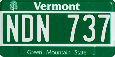 VT license plate NDN737