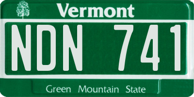 VT license plate NDN741