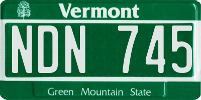 VT license plate NDN745