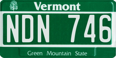 VT license plate NDN746