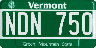 VT license plate NDN750