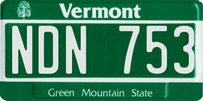VT license plate NDN753