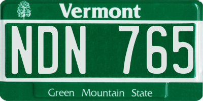 VT license plate NDN765