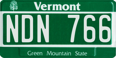 VT license plate NDN766