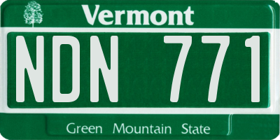 VT license plate NDN771