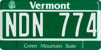 VT license plate NDN774