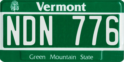 VT license plate NDN776
