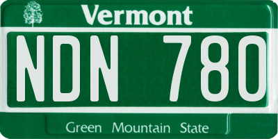 VT license plate NDN780