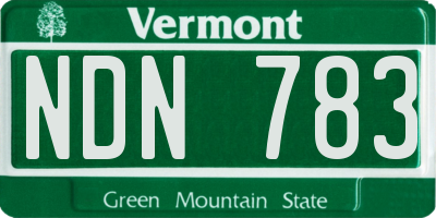 VT license plate NDN783