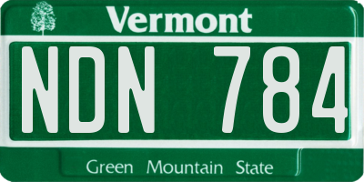 VT license plate NDN784