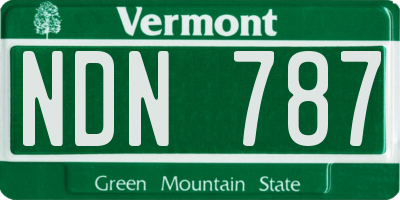 VT license plate NDN787