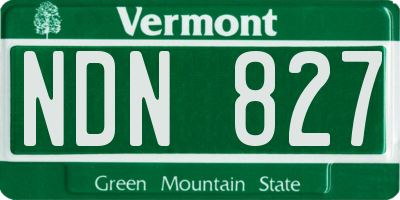 VT license plate NDN827