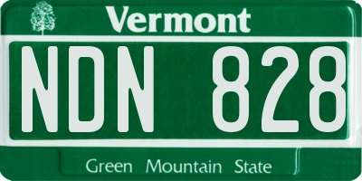 VT license plate NDN828