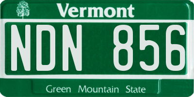 VT license plate NDN856