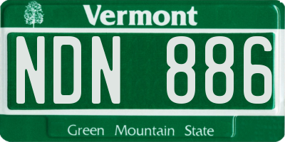 VT license plate NDN886