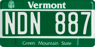 VT license plate NDN887