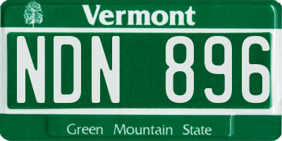VT license plate NDN896