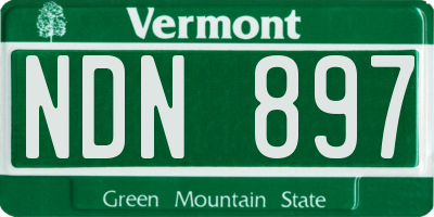 VT license plate NDN897