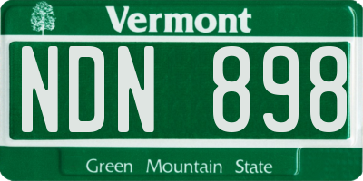 VT license plate NDN898