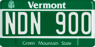 VT license plate NDN900