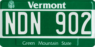 VT license plate NDN902