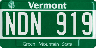 VT license plate NDN919