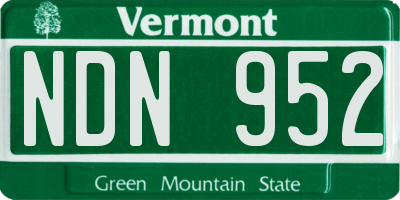 VT license plate NDN952
