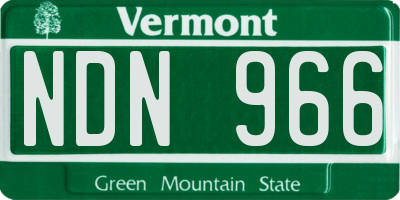 VT license plate NDN966