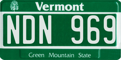 VT license plate NDN969