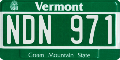 VT license plate NDN971