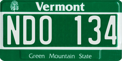 VT license plate NDO134