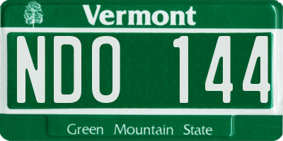 VT license plate NDO144