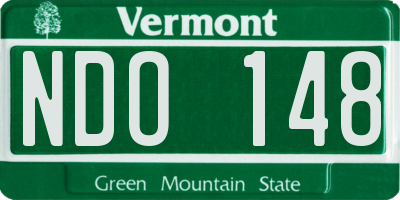 VT license plate NDO148
