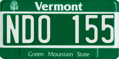 VT license plate NDO155
