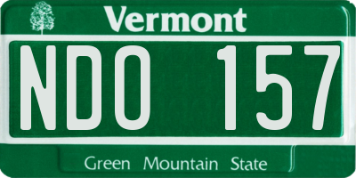 VT license plate NDO157
