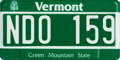 VT license plate NDO159