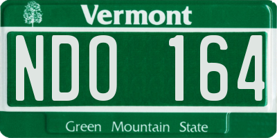 VT license plate NDO164