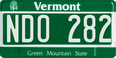 VT license plate NDO282