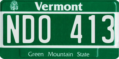 VT license plate NDO413