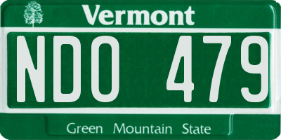 VT license plate NDO479