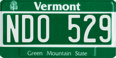 VT license plate NDO529